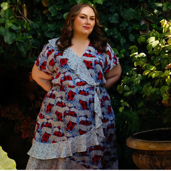 Parker Reina Mixed Print Wrap-Front
Midi Dress - Picture 6 of 6